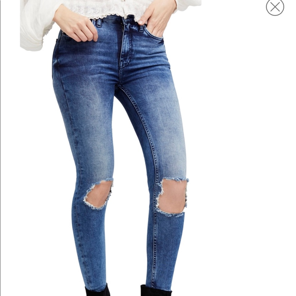 Free people busted knee jeans